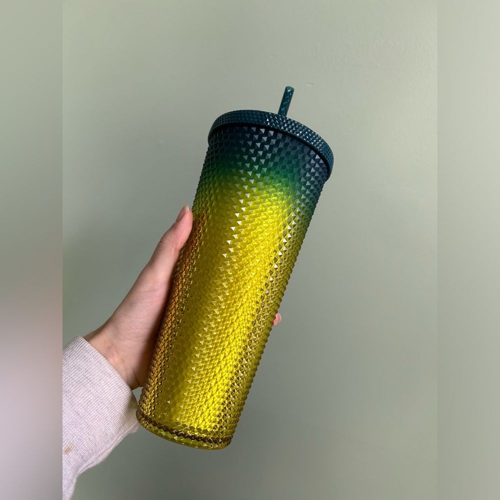 Starbucks 2023 lemon yellow blue studded venti tumbler - Picture 3 of 4